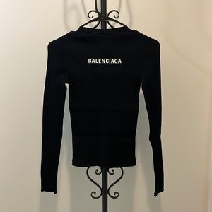 Balenciaga Black Long Sleeve Shirt 38